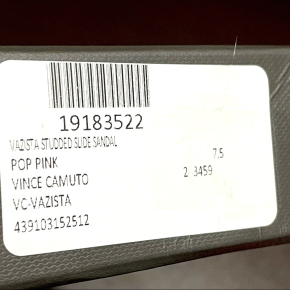 Vince Camuto Women's Studded Slip On Slide Sandal Vazista Pop Pink Pop Gloss New - Picture 3 of 16